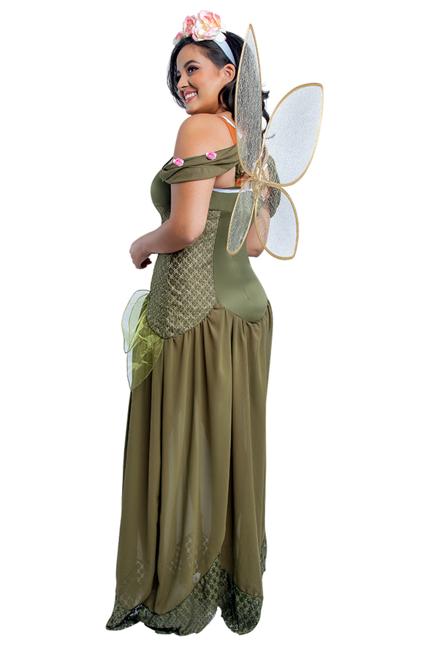 Plus Size Rose Fairy Princess Costume, Plus Green Fairy Costume – 3wishes.com